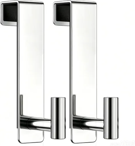 WUIVIUT Ganchos para colgar sobre la puerta, gancho de puerta de metal para colgar, estante de puerta para toalla, baño, dormitorio, soporte para