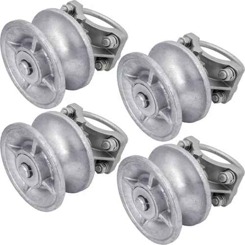 Miniatura 12 de Jake Sales Rodillos de puerta en voladizo, rodillos voladizos, voladizo rodante, herrajes para rodillos de puerta deslizante, para postes de 3