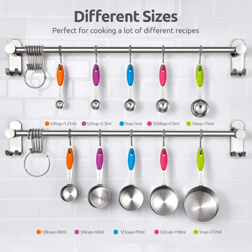 Miniatura 2 de U-Taste - Juego de tazas y cucharas medidoras Multicolores
