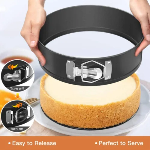 Miniatura 2 de Utoolmart Springform - Juego de moldes para tartas de queso de acero al carbono, antiadherentes, de 4 pulgadas, 7 pulgadas, 9 pulgadas, a prueba