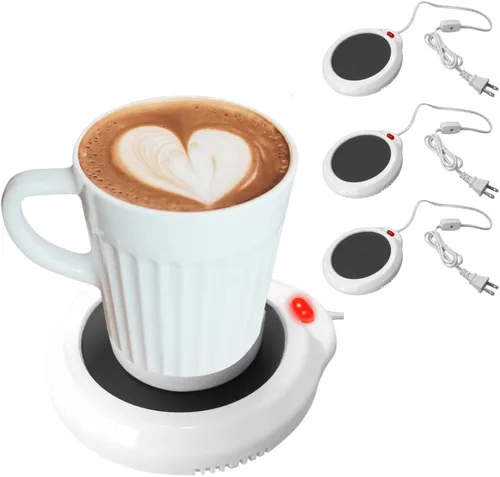 Miniatura 10 de Evelots Calentador eléctrico de tazas de escritorio, placa de calentamiento de velas, calentador de taza de café, también ideal para té caliente
