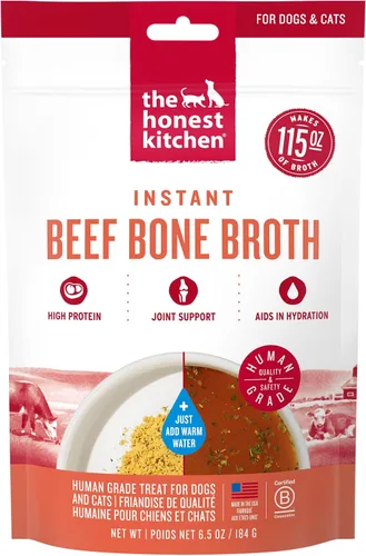 Miniatura 10 de The Honest Kitchen Caldo Instantáneo de Hueso de Carne con Cúrcuma para Perros, Refuerzo Diario, 102 Gramos