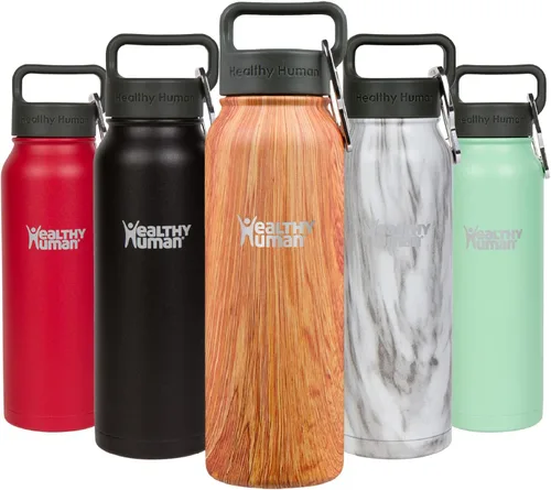 Miniatura 5 de Healthy Human Botella de Agua de Acero Inoxidable Termo de Agua con Doble Pared y Aislamiento al Vacío para Adultos Botellas de Viaje Ecológicas