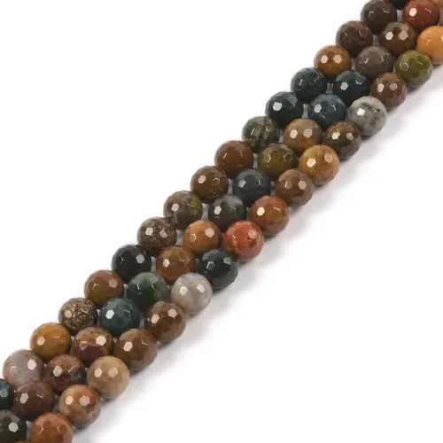 Miniatura 23 de Piedra lunar natural de 0.315 pulgadas (0.315 in), cuentas redondas sueltas para hacer collares, pulseras, joyas, 15 pulgadas