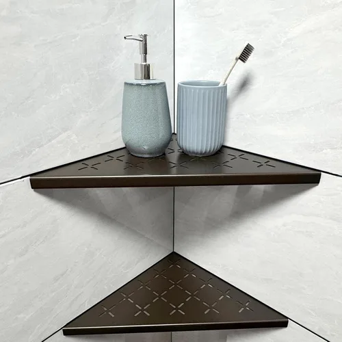 Miniatura 13 de Estante esquinero para ducha, paquete de 2 estantes de ducha de acero inoxidable SUS304 para paredes de azulejos, estante organizador de estante