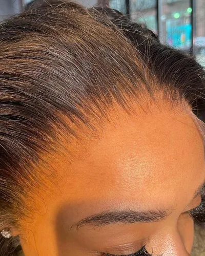 Miniatura 27 de BEEOS Encaje frontal real HD de 13 x 4 pulgadas, encaje frontal ultra fino invisible HD vívido limpio pre-arrancado cabello humano lacio sedoso