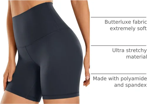 Miniatura 29 de CRZ YOGA Butterluxe Super High Waist Biker Shorts 6"- Yoga Workout Womens Buttery Soft Over Belly
