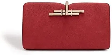 LaBante London - Bolso vegano rojo para mujer, bolso de noche, bolso de mano, bolso de noche, bolso de noche, bolso pequeño para mujer, Rojo -