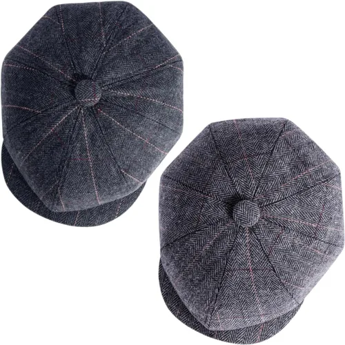 Miniatura 12 de Gorra de taxista Senker Fashion para hombre, gorra irlandesa clásica de 8 paneles de mezcla de lana para hombre mayor