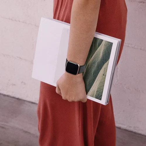 Miniatura 8 de Bandas de metal compatibles con reloj inteligente Fitbit Versa/Versa Lite/Versa 2 para mujeres y hombres, correa de repuesto de malla de acero Negro