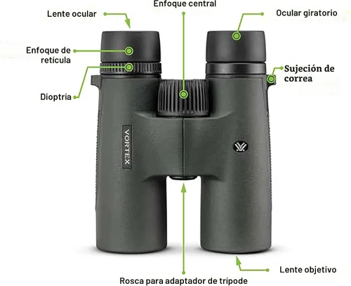 Miniatura 6 de Vortex Triumph - Binoculares HD 10x28, sistema óptico HD, lentes totalmente multicapa, armadura de goma, trípode adaptable, impermeable, a prueba
