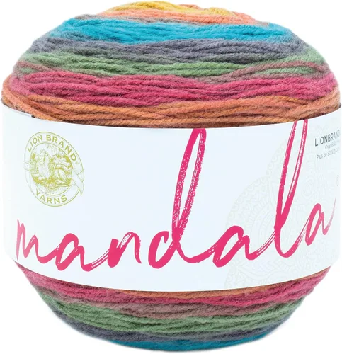 Miniatura 52 de Lion Brand Yarn Mandala - Hilo multicolor para ganchillo,tejido y manualidades, color Liger, 1770 pies, paquete de 1 unidad