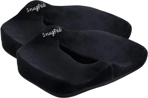 Miniatura 5 de Cojín ortopédico de espuma viscoelástica para silla de oficina, ciática, coxis de espalda, alivio del dolor de espalda, almohadas para sentarse