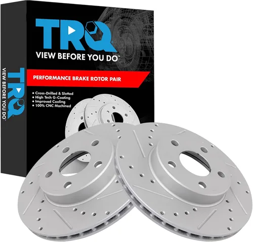 Miniatura 81 de TRQ Juego de rotores de freno de rendimiento trasero con revestimiento G premium compatible con Mazda 6 2014-2021