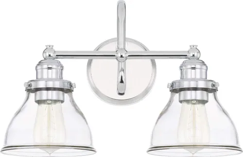 Miniatura 14 de Capital Lighting 621111PN-426 - Lámpara de pared de cristal transparente de mediados de siglo, 1 luz de 100 vatios, 10 pulgadas de alto x 6 pulgadas