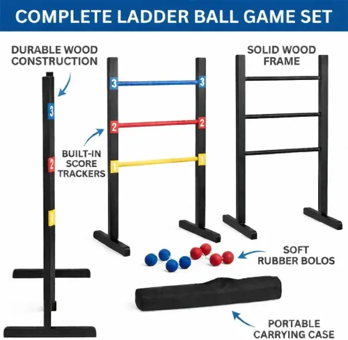 Miniatura 2 de Bolaball Juego de Damas Jumbo 3 en 1 y Tic Tac Toe con bolsa de transporte, juegos de mesa gigantes al aire libre, juegos familiares, tablero