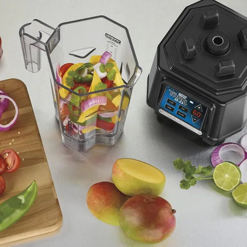 Miniatura 7 de Waring Commercial Torq Blender, motor de 2 caballos de fuerza, controles electrónicos del panel táctil y temporizador, tarro de copoliéster de 48