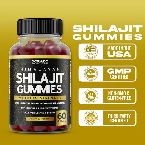 Miniatura 6 de Shilajit - Gomitas para hombres y mujeres (grado oro de alta potencia con más de 85 oligoelementos con ácido fúlvico) – Apoyo de energía e inmunidad