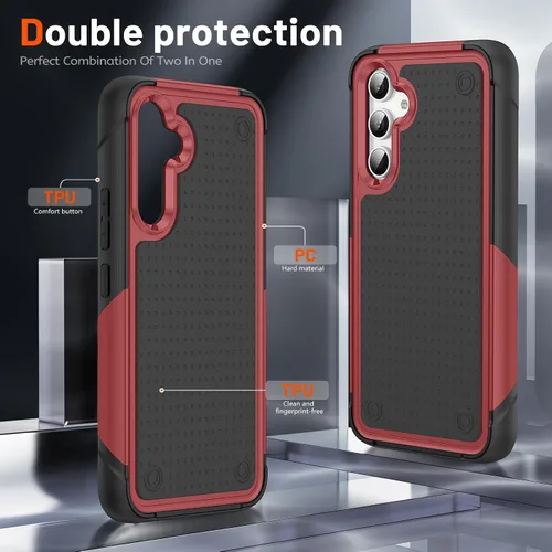 Miniatura 3 de Asuwish Funda protectora para Samsung Galaxy A54 5G con protector de pantalla de vidrio templado y accesorios de celda protectora de doble capa