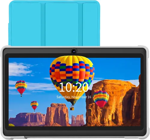 Miniatura 10 de Tablet de 7 pulgadas, sistema operativo Android 13 Quad Core, 32GB ROM, WiFi, Bluetooth, cámara dual, PC Tablet USB C, pantalla táctil de 7 Negro