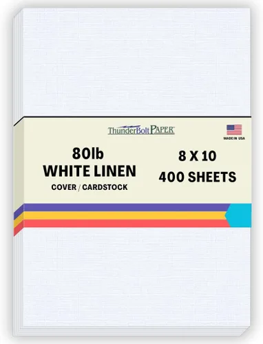 Miniatura 19 de 100 hojas de papel de cubierta de lino blanco brillante 80# – 4.5 x 6.5 pulgadas, invitación 1/2 pulgada más pequeña que 5 x 7 – peso de tarjeta