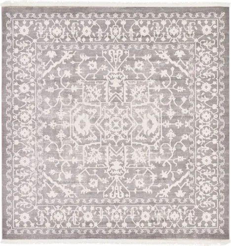 Miniatura 47 de Unique Loom Diseño tradicional clásico intrincado con detalles vintage envejecidos, alfombra de área, 3 pies 3 pulgadas x 5 pies 3 pulgadas, gris