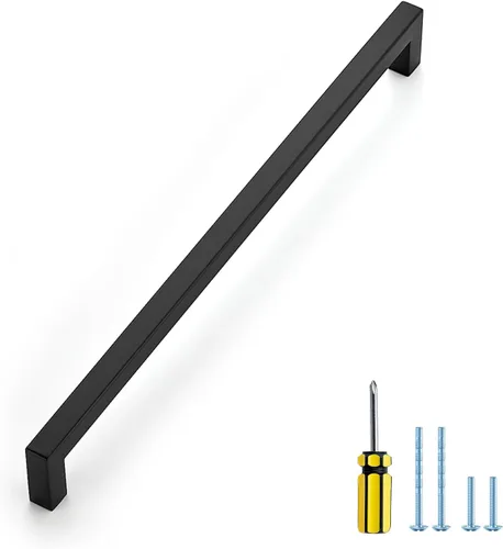 Miniatura 22 de Ravinte Paquete de 5 tiradores cuadrados de gabinete de 2-1/2 pulgadas, manijas negras para gabinetes de cocina, accesorios de cocina negros mate