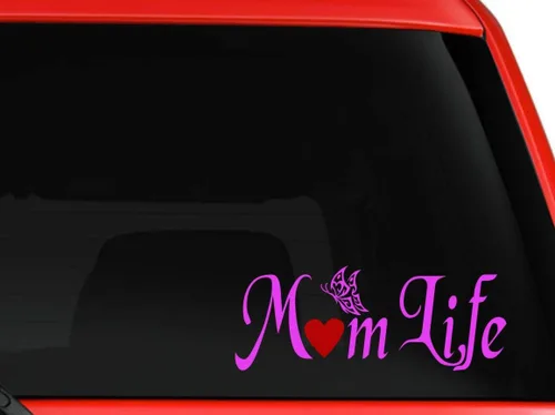 Miniatura 3 de Vinilo adhesivo para la vida de mamá, adhesivo para la vida de mamá, calcomanía para auto, camioneta, portátil, vaso Yeti para pared, ventana, Negro