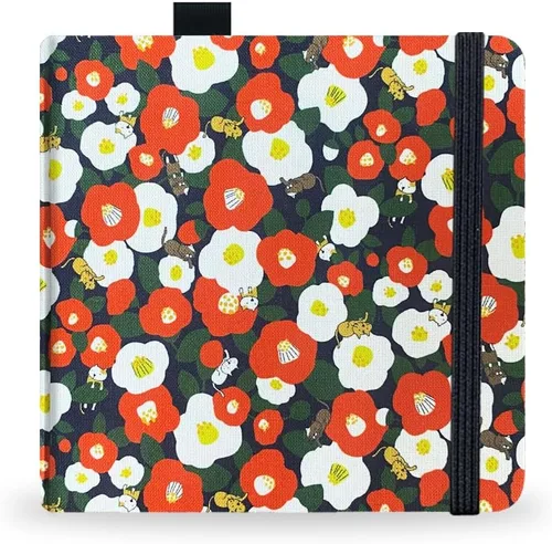 Miniatura 28 de Cuaderno de bocetos de acuarela, cuaderno de 5x5 pulgadas con cubierta de tela cuadrada portátil, 20 hojas de papel de dibujo texturizado