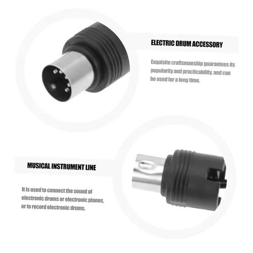 Miniatura 2 de Toyvian Sound Card Midi Cable Adapter 5 Pin, Instrument Midi Cables with USB Audio Cable and Microphone Cable Extension