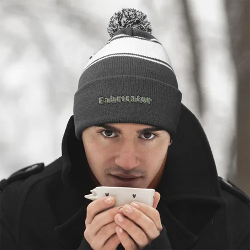 Miniatura 4 de Speedy Pros Pom Pom Beanie Hat for Men & Women Fabricator Industry Winter Hats Skull Cap Acrylic 1