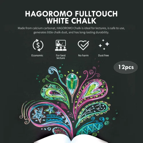 Miniatura 2 de Hagoromo Fulltouch - Caja de tiza de color (12 piezas/Blanco)