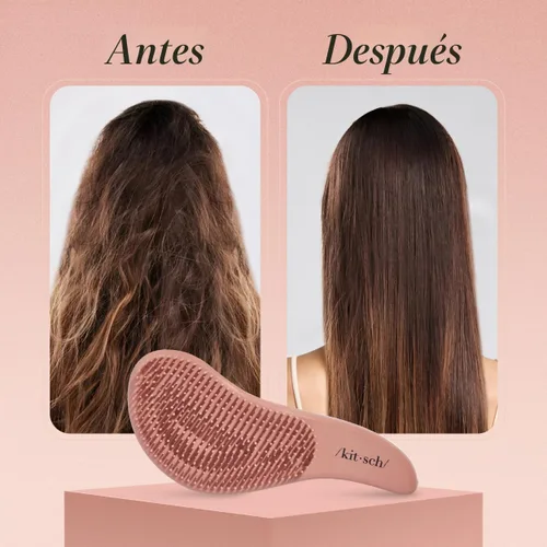 Miniatura 5 de Kitsch Cepillo desenredante – Cepillo suave para cabello rizado con cerdas flexibles para todo tipo de cabello – húmedo o seco Cepillos Terracota
