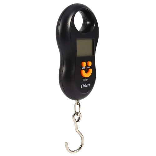 Miniatura 7 de Báscula de equipaje colgante, portátil de 110.2 lbs0.35 oz LCD digital colgante peso electrónico para equipaje de cocina postal