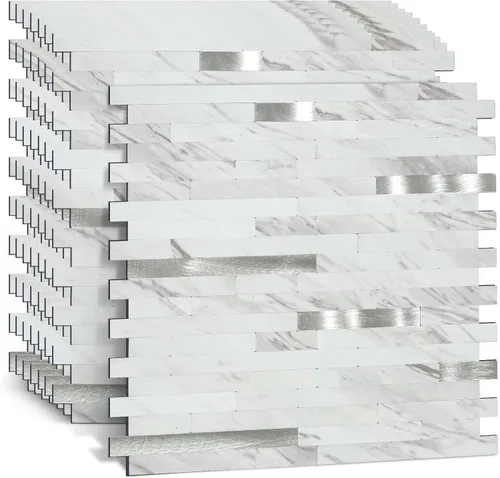Miniatura 8 de 10 Piezas de Azulejos de Mosaico de PVC para Despegar y Pegar, para Salpicaduras de Cocina, Etc