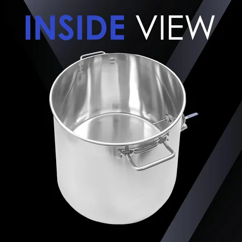 Miniatura 3 de CONCORD - Olla de acero inoxidable para preparar cerveza casera (accesorios sin agua) (20 cuartos de galón/5 galones)