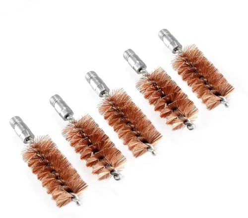 Miniatura 7 de BOOSTEADY Cepillo de limpieza para pistola de bronce con cerdas de fósforo, 5 unidades, para escopeta de pistola con 50 parches cuadrados