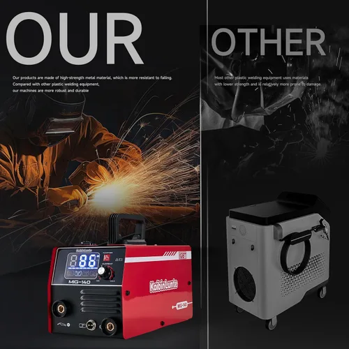 Miniatura 7 de 140A MIG Soldador 3 en 1 Flux Core/Lift TIG/MMA 110V/220V Máquina de soldadura portátil de doble voltaje con inversor IGBT Pantalla digital LCD