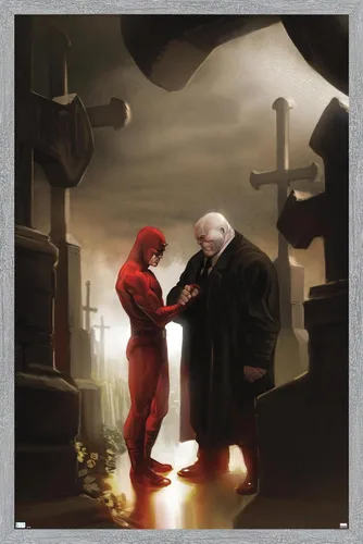 Miniatura 13 de Trends International Marvel Comics - Póster de pared de Kingpin - Daredevil in Cemetery, 14.72 x 22.37 pulgadas, versión enmarcada de madera
