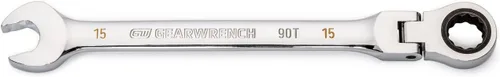 Miniatura 14 de GEARWRENCH Llave combinada de trinquete con cabeza flexible de 12 puntos, arco oscilante de 4 grados de 8 mm - 86708