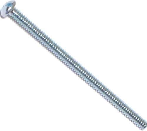 Miniatura 5 de Hard-to-Find Fastener 014973315559 Tornillos de máquina redondos ranurados, 8-32 x 3-1/2, pieza-15, zinc