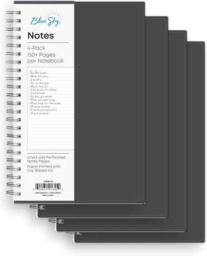Miniatura 6 de Blue Sky Smart Notes - Cuaderno profesional, encuadernación Wire-O, 8.5 x 11 pulgadas, negro (14713)