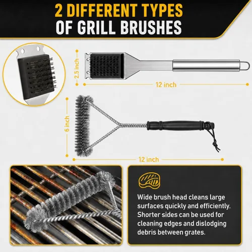 Miniatura 7 de 34 accesorios para parrilla, regalos para hombres, accesorios de barbacoa resistentes de 16 pulgadas, herramientas de barbacoa de acero inoxidable