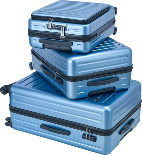 Miniatura 9 de TydeCkare 2028 pulgadas 202428 pulgadas ABS+PC conjunto de equipaje con ruedas giratorias TSA Lock, Azul (Ice Blue), Moda