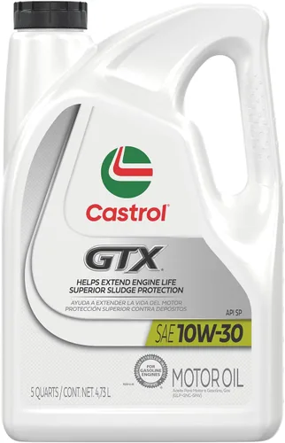 Castrol Aceite de motor convencional GTX 10W-30, 5 cuartos de galón
