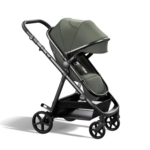Miniatura 15 de Mompush Cochecito de bebé, convertible 2 en 1 con opción de moisés, compatible con asiento de automóvil infantil, incluye adaptador, cochecito Negro