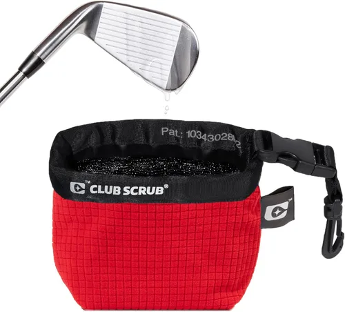 Miniatura 12 de Club Scrub Bolsa de limpieza para palos de golf y pelotas de golf, forro impermeable con tecnología de cara limpia, clip desmontable, lavable a Negro