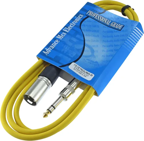 Miniatura 16 de Cable Patch de Audio Pro XLR macho TRS de 1/4 pulgadas a 3 pines equilibrado y blindado (3 pies de largo, azul)