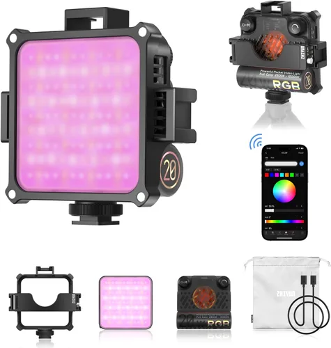 Miniatura 5 de ZHIYUN FIVERAY M20 Combo de luz de video bicolor [oficial], luz de fotografía de cámara portátil de 20 W, CRI 95+, 2700K-6500K, TLCI 97+, 4500mAh