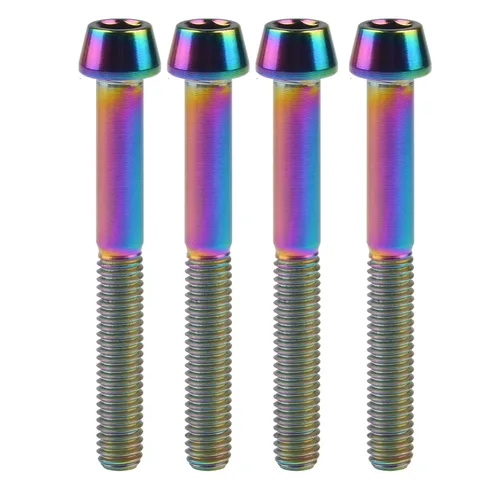 Miniatura 18 de Titanio Ti M6 x 10 16 18 20 25 30 35 40 45 50 55 60 2.559 in Allen - Tornillos hexagonales de 2.559 in, tornillos cónicos, paquete de 4